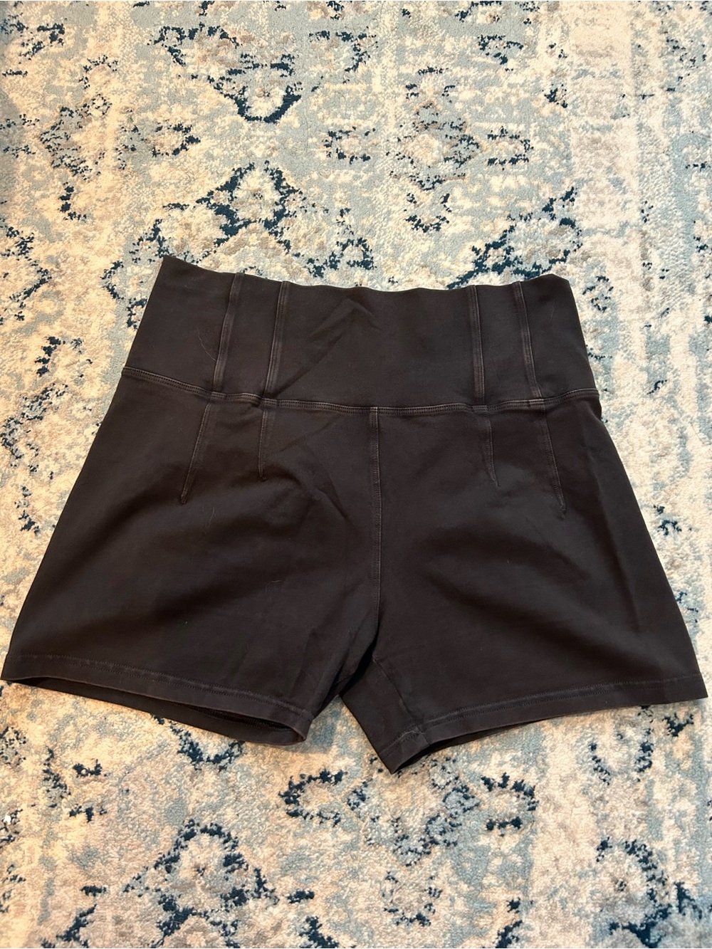 aerie Black High-Rise Bike Shorts